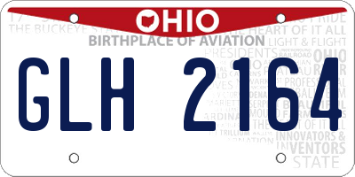 OH license plate GLH2164