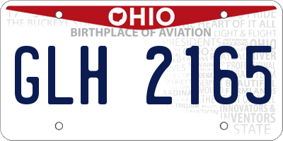 OH license plate GLH2165