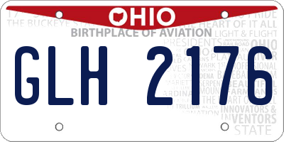 OH license plate GLH2176