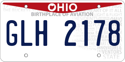 OH license plate GLH2178