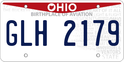 OH license plate GLH2179