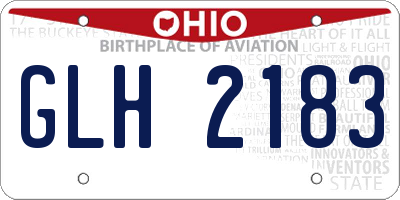 OH license plate GLH2183
