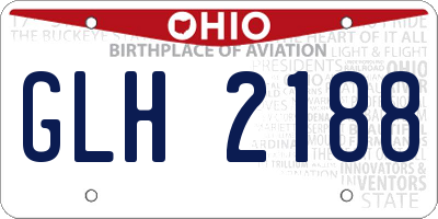 OH license plate GLH2188