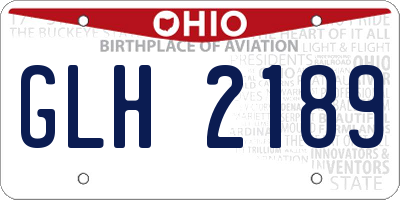 OH license plate GLH2189