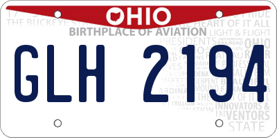 OH license plate GLH2194