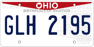 OH license plate GLH2195