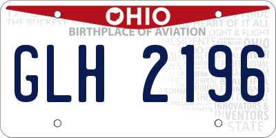 OH license plate GLH2196