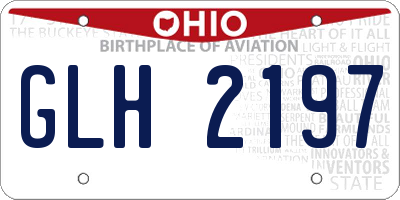 OH license plate GLH2197