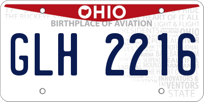 OH license plate GLH2216