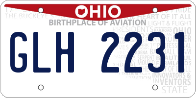 OH license plate GLH2231