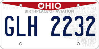 OH license plate GLH2232