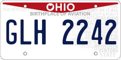OH license plate GLH2242
