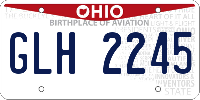 OH license plate GLH2245