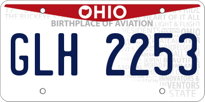 OH license plate GLH2253