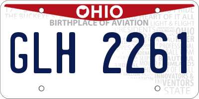 OH license plate GLH2261