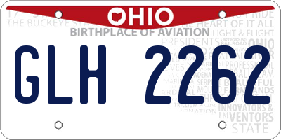OH license plate GLH2262