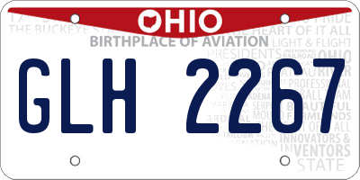 OH license plate GLH2267
