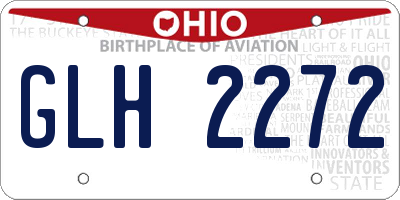 OH license plate GLH2272