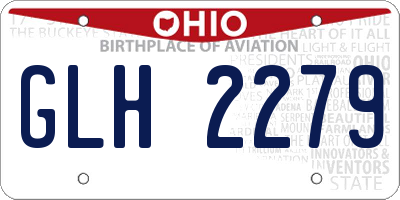 OH license plate GLH2279