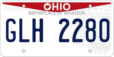 OH license plate GLH2280
