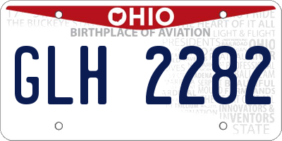 OH license plate GLH2282