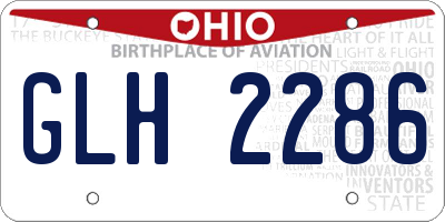 OH license plate GLH2286