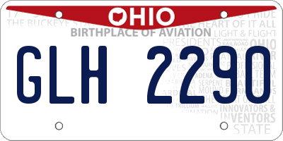 OH license plate GLH2290