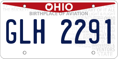 OH license plate GLH2291