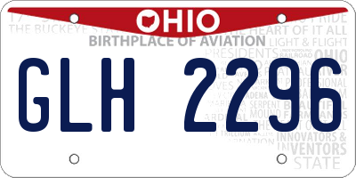 OH license plate GLH2296