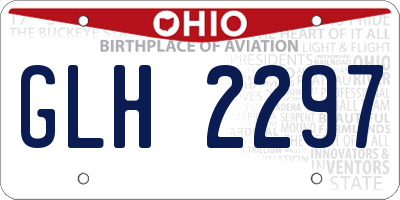 OH license plate GLH2297