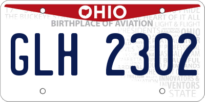 OH license plate GLH2302