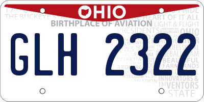 OH license plate GLH2322