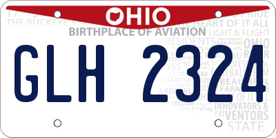OH license plate GLH2324