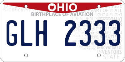 OH license plate GLH2333
