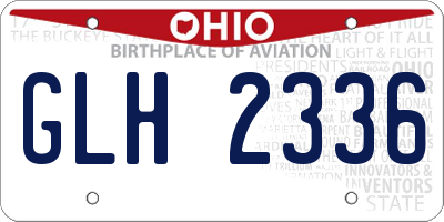 OH license plate GLH2336
