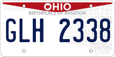 OH license plate GLH2338