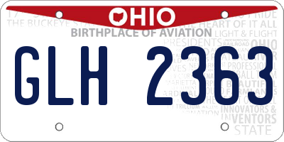 OH license plate GLH2363