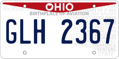 OH license plate GLH2367