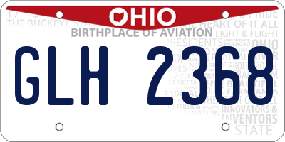 OH license plate GLH2368