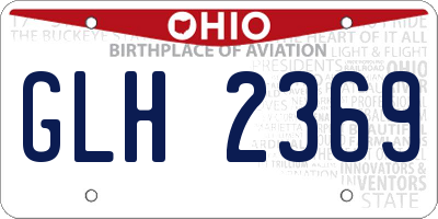 OH license plate GLH2369