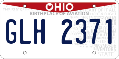 OH license plate GLH2371