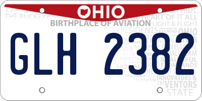 OH license plate GLH2382