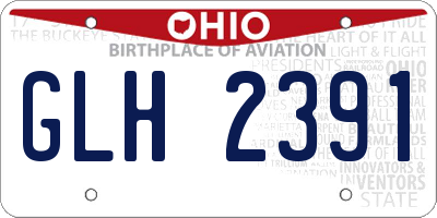 OH license plate GLH2391