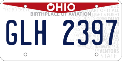 OH license plate GLH2397