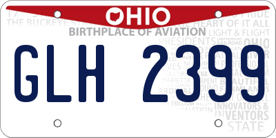OH license plate GLH2399