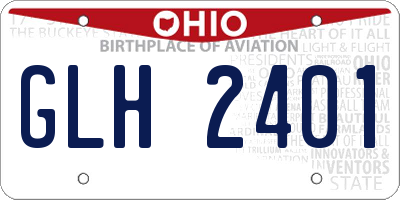 OH license plate GLH2401