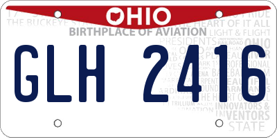 OH license plate GLH2416