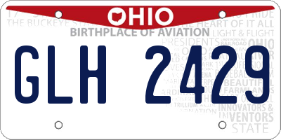 OH license plate GLH2429