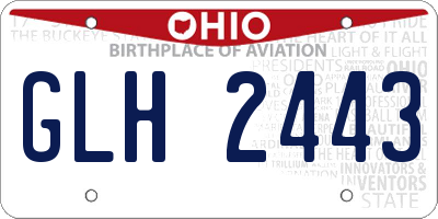 OH license plate GLH2443
