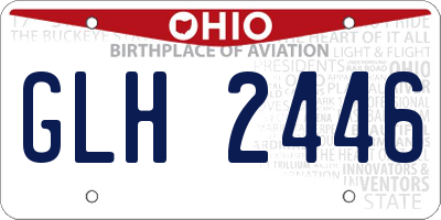 OH license plate GLH2446